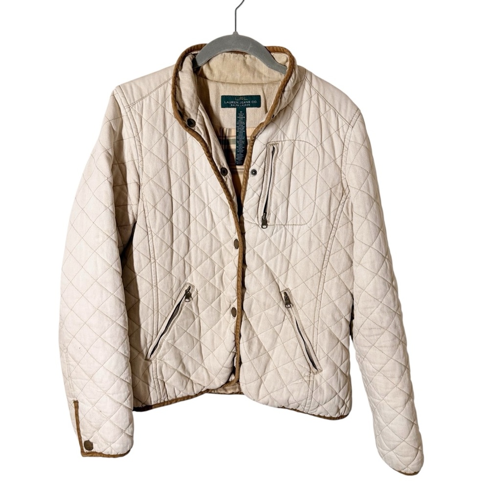 LRL Ralph Lauren Jeans Co. Quilted Snap Front Jacket Size M Women's